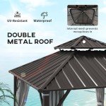 Outsunny 3x3m Hardtop Waterproof Garden Gazebo