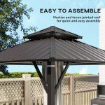 Outsunny 3x3m Hardtop Waterproof Garden Gazebo