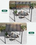 Fellie 3M Aluminium Pergola with Retractable Roof