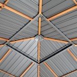 4x4 m Grey Steel Roof Garden Gazebo