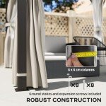 Outsunny 3x3m Hardtop Waterproof Garden Gazebo