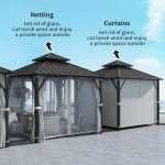 Outsunny 3x3m Hardtop Waterproof Garden Gazebo
