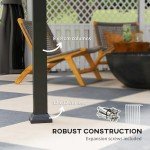 Outsunny Waterproof Hardtop Gazebo with Netting