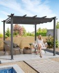 Fellie 3M Aluminium Pergola with Retractable Roof