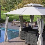 Outsunny 3x4m Dark Grey Garden Gazebo with Sides