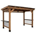 Saxony XL BBQ Gazebo with Cedar Canopy