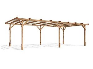 Wooden Pergola Garden Plant Frame Kit - 6x3m
