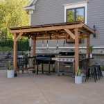 Saxony XL BBQ Gazebo with Cedar Canopy