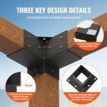 VEVOR Heavy-Duty Pergola Bracket Kit - 8pcs