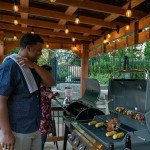 Saxony XL BBQ Gazebo with Cedar Canopy