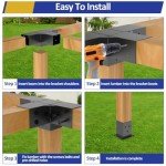 Heavy-Duty Pergola Kit with 3-Way Brackets