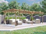 Wooden Pergola Garden Plant Frame Kit - 6x3m