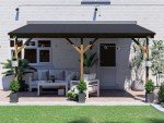 Wooden Lean-To Gazebo Kit - 4x3m Patio Cover