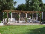 Wooden Pergola Garden Plant Frame Kit - 6x3m