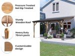 Wooden Lean-To Gazebo Kit - 4x3m Patio Cover