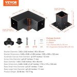 VEVOR Heavy-Duty Pergola Bracket Kit - 8pcs