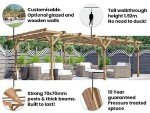 Wooden Pergola Garden Plant Frame Kit - 6x3m