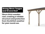 Wooden Lean-To Gazebo Kit - 4x3m Patio Cover