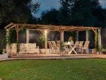 Wooden Pergola Garden Plant Frame Kit - 6x3m