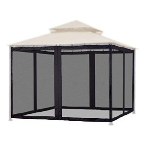 Outdoor Gazebo Mosquito Net with Zipper - 4 Panels