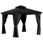 Aluminium Frame 3x3.7m Hardtop Gazebo Canopy