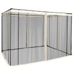 10x10ft Gazebo Mosquito Netting with Zippers