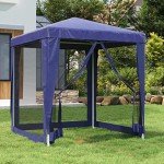 4-Sided Mesh Party Tent for Outdoor Events