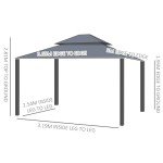 Aluminium Frame 3x3.7m Hardtop Gazebo Canopy