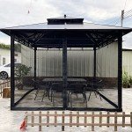 Outdoor Gazebo Mosquito Netting Screen Replacement
