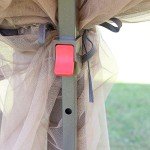 Beige Foldable Pop Up Gazebo with Mesh Sides