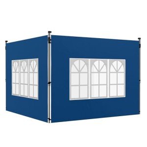 Blue Gazebo Side Panels with Windows - 2 Pack