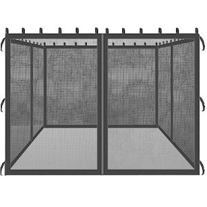 8x8ft Gazebo Mosquito Netting with Zipper