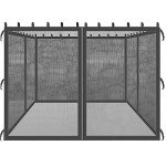 8x8ft Gazebo Mosquito Netting with Zipper