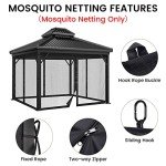 Mingfuxin 4-Panel Mosquito Net for Gazebo