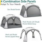 Grey Trail Gazebo with Zip Away Sides