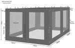 4 Side Panels with Mosquito Net for Gazebo
