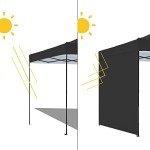 Gray Gazebo Side Panel for Privacy and Shade