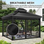 Mingfuxin 4-Panel Mosquito Net for Gazebo