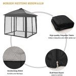 8x8ft Gazebo Mosquito Netting with Zipper