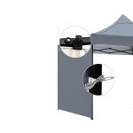 Gray Gazebo Side Panel for Privacy and Shade