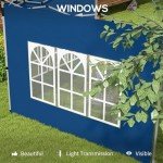 Blue Gazebo Side Panels with Windows - 2 Pack