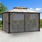 8x8ft Gazebo Mosquito Netting with Zipper