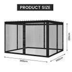 Mingfuxin 4-Panel Mosquito Net for Gazebo