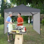 Gray Gazebo Side Panel for Privacy and Shade