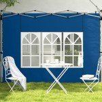 Blue Gazebo Side Panels with Windows - 2 Pack