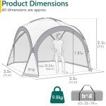 Grey Trail Gazebo with Zip Away Sides