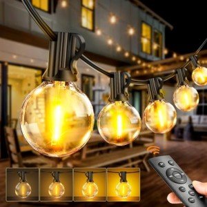 G40 Outdoor String Lights with Remote Control 100FT