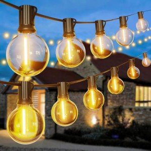 Torkase 110FT Outdoor String Lights with LED Bulbs