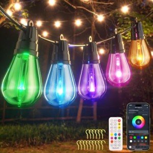 Nextyu 15M Outdoor Garden String Lights with Remote