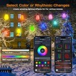 Nextyu 15M Outdoor Garden String Lights with Remote